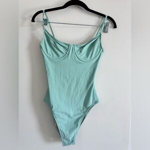 J. Crew Mint Green One Piece Swimsuit